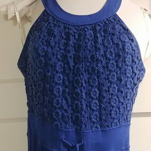 Royal blue Calvin Klein maxi dress, size 2, with pockets and slits